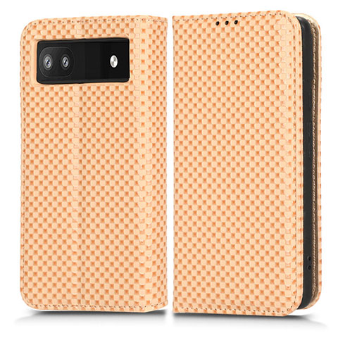 Custodia Portafoglio In Pelle Cover con Supporto C03X per Google Pixel 6a 5G Oro