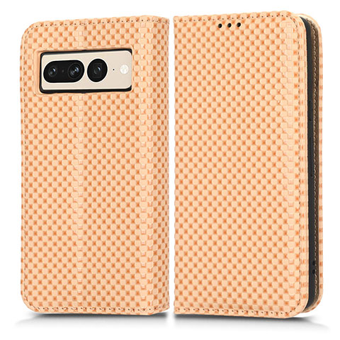 Custodia Portafoglio In Pelle Cover con Supporto C03X per Google Pixel 7 Pro 5G Oro