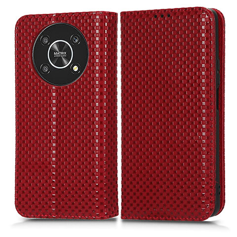 Custodia Portafoglio In Pelle Cover con Supporto C03X per Huawei Honor Magic4 Lite 5G Rosso