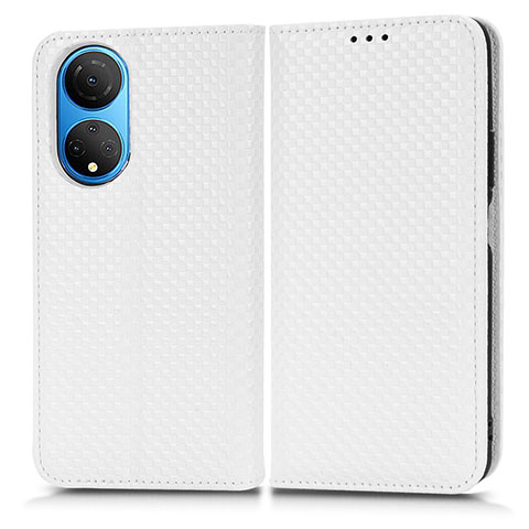 Custodia Portafoglio In Pelle Cover con Supporto C03X per Huawei Honor X7 Bianco