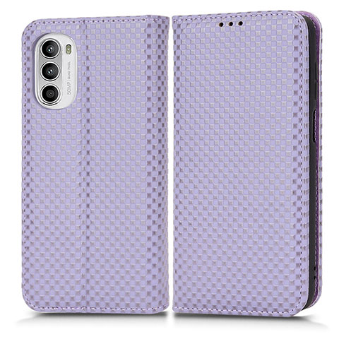 Custodia Portafoglio In Pelle Cover con Supporto C03X per Motorola Moto Edge (2022) 5G Viola