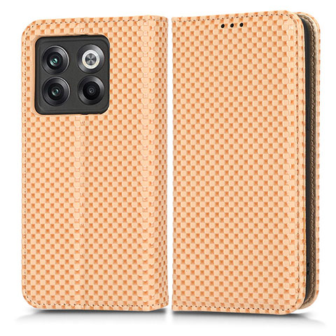 Custodia Portafoglio In Pelle Cover con Supporto C03X per OnePlus 10T 5G Oro