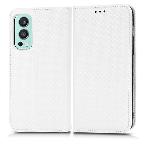 Custodia Portafoglio In Pelle Cover con Supporto C03X per OnePlus Nord 2 5G Bianco