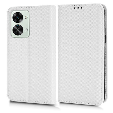 Custodia Portafoglio In Pelle Cover con Supporto C03X per OnePlus Nord 2T 5G Bianco