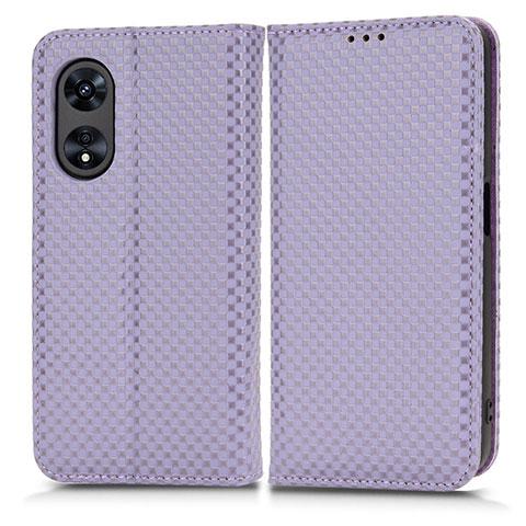 Custodia Portafoglio In Pelle Cover con Supporto C03X per Oppo A38 Viola