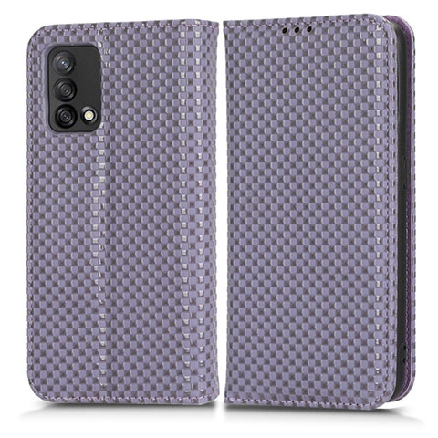 Custodia Portafoglio In Pelle Cover con Supporto C03X per Oppo A74 4G Viola