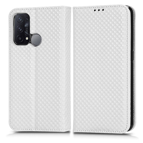 Custodia Portafoglio In Pelle Cover con Supporto C03X per Oppo Reno5 A Bianco