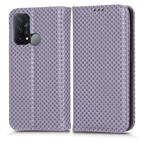 Custodia Portafoglio In Pelle Cover con Supporto C03X per Oppo Reno5 A Viola