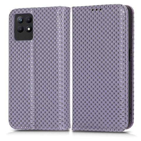 Custodia Portafoglio In Pelle Cover con Supporto C03X per Realme 8i Viola