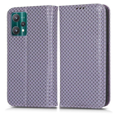 Custodia Portafoglio In Pelle Cover con Supporto C03X per Realme 9 5G Viola