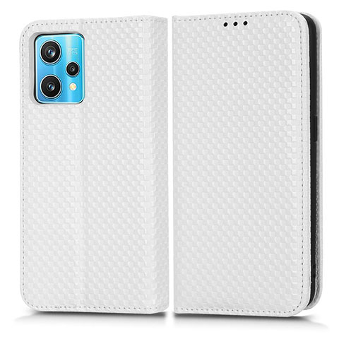 Custodia Portafoglio In Pelle Cover con Supporto C03X per Realme 9 Pro+ Plus 5G Bianco