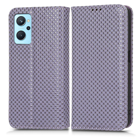 Custodia Portafoglio In Pelle Cover con Supporto C03X per Realme 9i 4G Viola