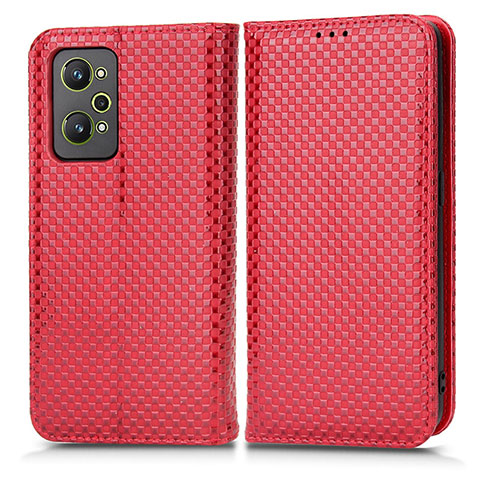 Custodia Portafoglio In Pelle Cover con Supporto C03X per Realme GT Neo 3T 5G Rosso