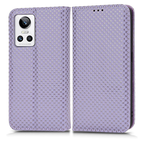 Custodia Portafoglio In Pelle Cover con Supporto C03X per Realme GT Neo3 5G Viola