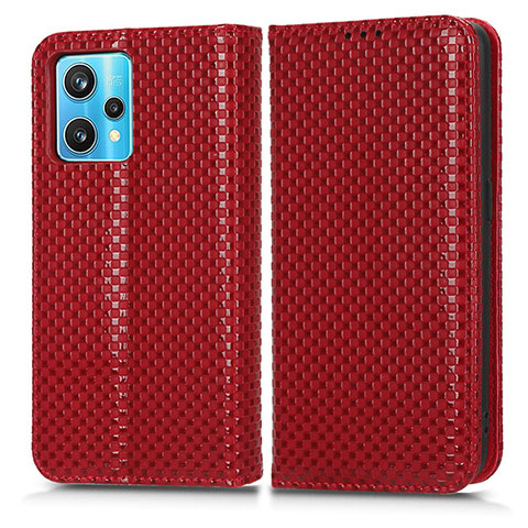 Custodia Portafoglio In Pelle Cover con Supporto C03X per Realme Narzo 50 Pro 5G Rosso