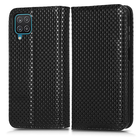 Custodia Portafoglio In Pelle Cover con Supporto C03X per Samsung Galaxy A12 Nacho Nero