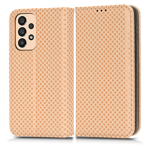 Custodia Portafoglio In Pelle Cover con Supporto C03X per Samsung Galaxy A23 4G Oro