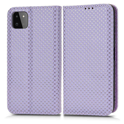 Custodia Portafoglio In Pelle Cover con Supporto C03X per Samsung Galaxy F42 5G Viola