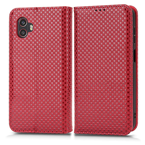 Custodia Portafoglio In Pelle Cover con Supporto C03X per Samsung Galaxy XCover 6 Pro 5G Rosso