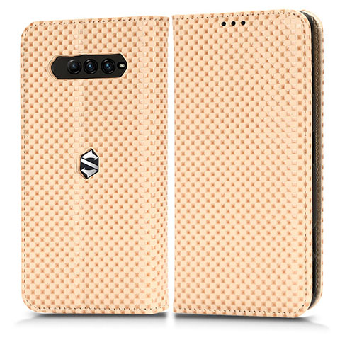 Custodia Portafoglio In Pelle Cover con Supporto C03X per Xiaomi Black Shark 4 Pro 5G Oro