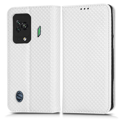 Custodia Portafoglio In Pelle Cover con Supporto C03X per Xiaomi Black Shark 5 5G Bianco