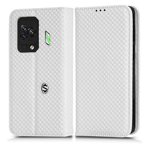 Custodia Portafoglio In Pelle Cover con Supporto C03X per Xiaomi Black Shark 5 Pro 5G Bianco