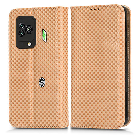 Custodia Portafoglio In Pelle Cover con Supporto C03X per Xiaomi Black Shark 5 Pro 5G Oro