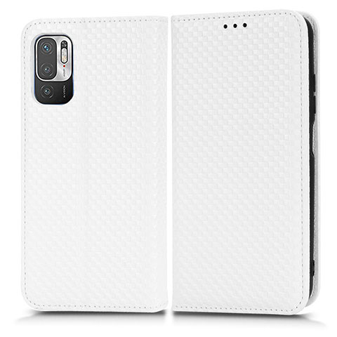 Custodia Portafoglio In Pelle Cover con Supporto C03X per Xiaomi POCO M3 Pro 5G Bianco