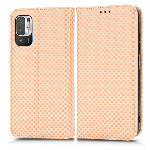 Custodia Portafoglio In Pelle Cover con Supporto C03X per Xiaomi POCO M3 Pro 5G Oro