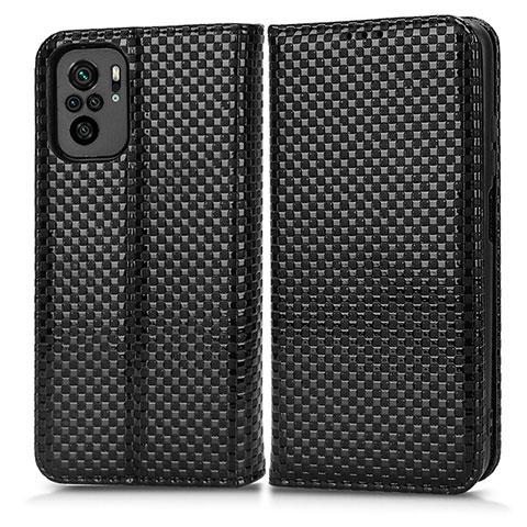 Custodia Portafoglio In Pelle Cover con Supporto C03X per Xiaomi Poco M5S Nero