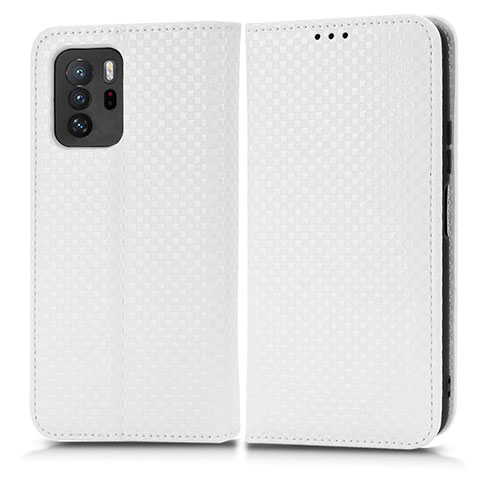 Custodia Portafoglio In Pelle Cover con Supporto C03X per Xiaomi Poco X3 GT 5G Bianco