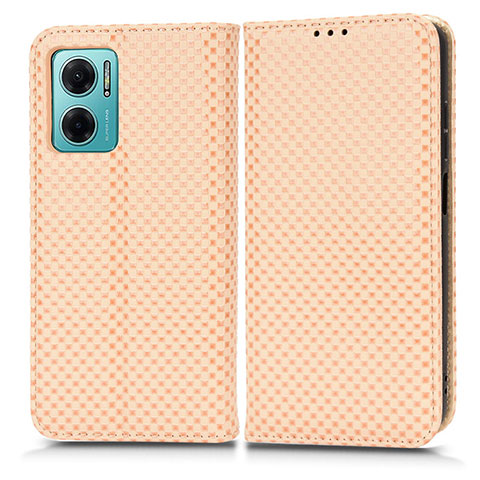 Custodia Portafoglio In Pelle Cover con Supporto C03X per Xiaomi Redmi 10 Prime Plus 5G Oro