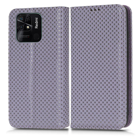 Custodia Portafoglio In Pelle Cover con Supporto C03X per Xiaomi Redmi 10C 4G Viola