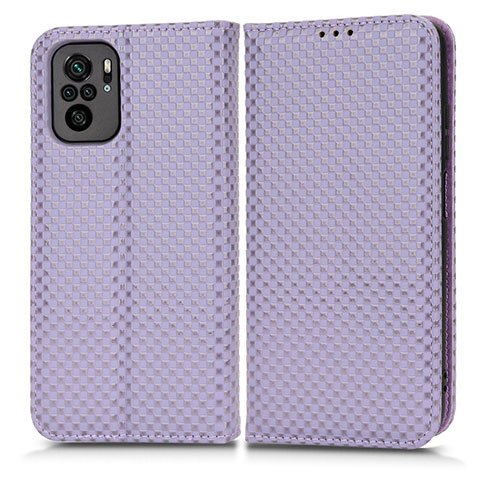 Custodia Portafoglio In Pelle Cover con Supporto C03X per Xiaomi Redmi Note 10 4G Viola