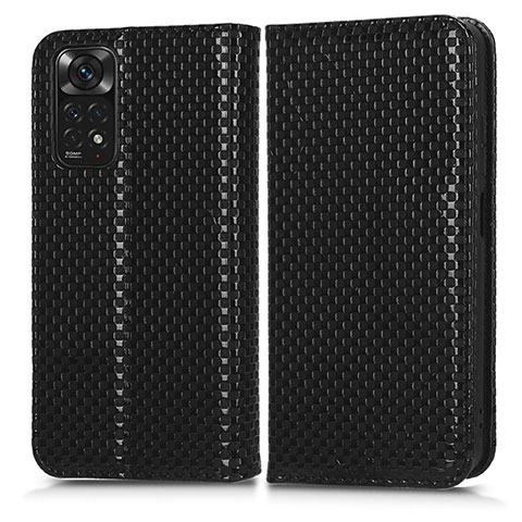 Custodia Portafoglio In Pelle Cover con Supporto C03X per Xiaomi Redmi Note 11 4G (2022) Nero