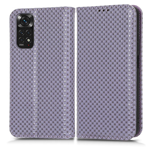 Custodia Portafoglio In Pelle Cover con Supporto C03X per Xiaomi Redmi Note 11 4G (2022) Viola