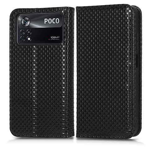 Custodia Portafoglio In Pelle Cover con Supporto C03X per Xiaomi Redmi Note 11E Pro 5G Nero