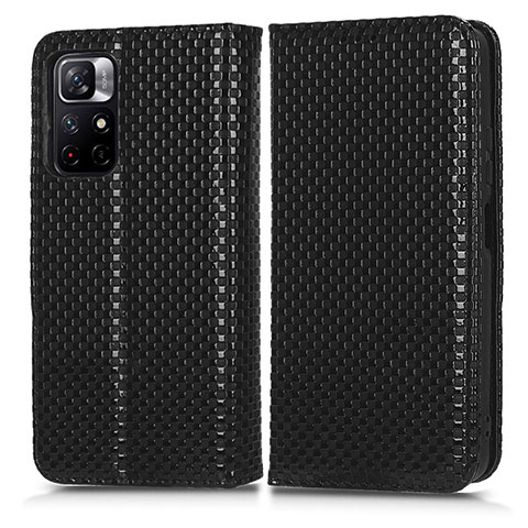 Custodia Portafoglio In Pelle Cover con Supporto C03X per Xiaomi Redmi Note 11T 5G Nero