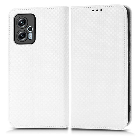 Custodia Portafoglio In Pelle Cover con Supporto C03X per Xiaomi Redmi Note 12T Pro 5G Bianco