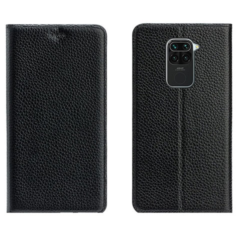 Custodia Portafoglio In Pelle Cover con Supporto C04 per Xiaomi Redmi Note 9 Nero