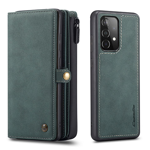 Custodia Portafoglio In Pelle Cover con Supporto C04S per Samsung Galaxy A52 4G Verde