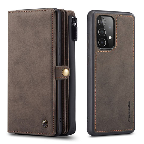 Custodia Portafoglio In Pelle Cover con Supporto C04S per Samsung Galaxy A52s 5G Marrone