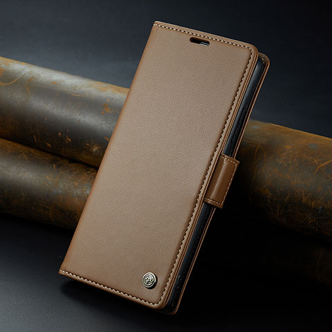 Custodia Portafoglio In Pelle Cover con Supporto C04S per Xiaomi Poco C65 Marrone