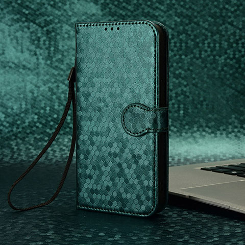 Custodia Portafoglio In Pelle Cover con Supporto C04X per Huawei Nova Y61 Verde