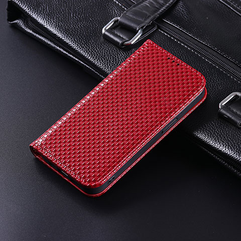 Custodia Portafoglio In Pelle Cover con Supporto C04X per Xiaomi POCO M3 Pro 5G Rosso