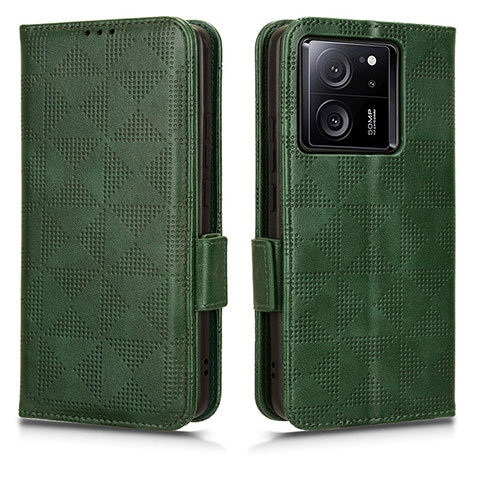 Custodia Portafoglio In Pelle Cover con Supporto C05X per Xiaomi Mi 13T Pro 5G Verde