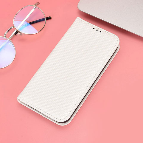 Custodia Portafoglio In Pelle Cover con Supporto C06X per Huawei Honor X7 Bianco