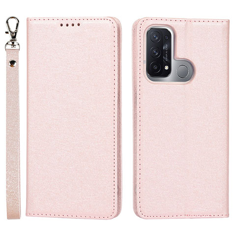 Custodia Portafoglio In Pelle Cover con Supporto D01T per Oppo Reno5 A Rosa