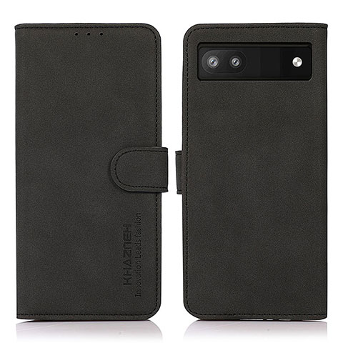 Custodia Portafoglio In Pelle Cover con Supporto D01Y per Google Pixel 7a 5G Nero