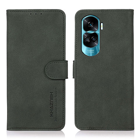 Custodia Portafoglio In Pelle Cover con Supporto D01Y per Huawei Honor 90 Lite 5G Verde